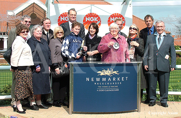 Owners and Henry Cecil following Diescentric's win at Newmarket